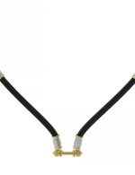 Шнурок шёлковый из лимонного золота c шёлковым шнурком