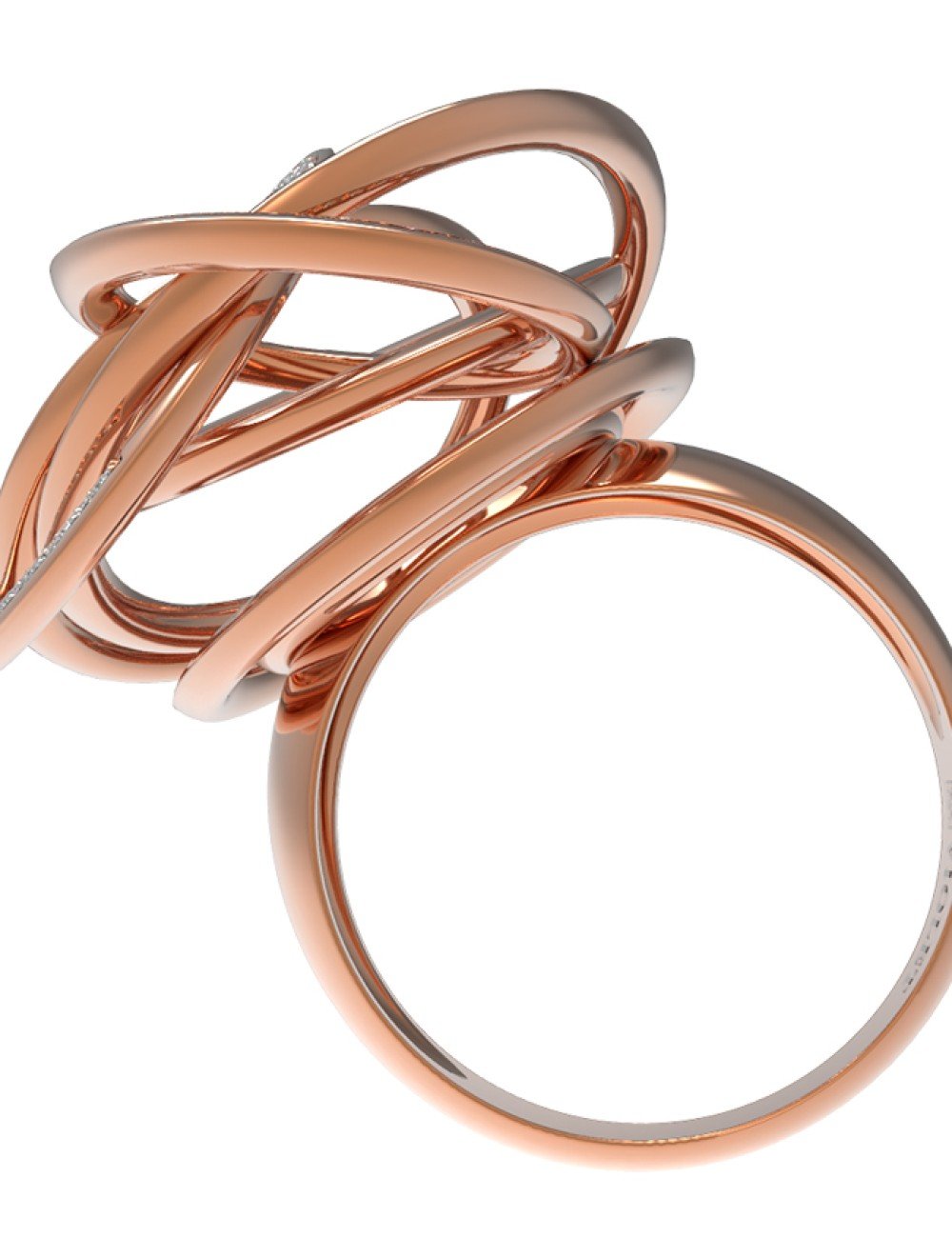 Кольцо из золота c бриллиантами