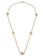 Колье из золота c бриллиантами, лазуритом и перламутром