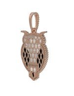 Подвеска из золота c эмалью, ониксом и перламутром