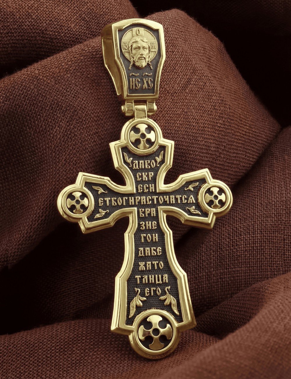 Крест из лимонного золота