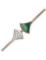 Браслет из золота c бриллиантами и малахитом