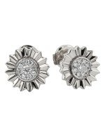 Серьги из белого золота c бриллиантами