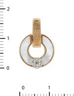 Подвеска из золота c бриллиантами и перламутром