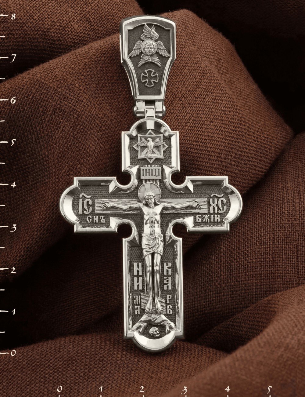 Крест из белого золота