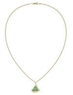 Колье из лимонного золота c малахитом