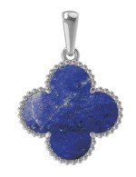 Подвеска из белого золота c лазуритом