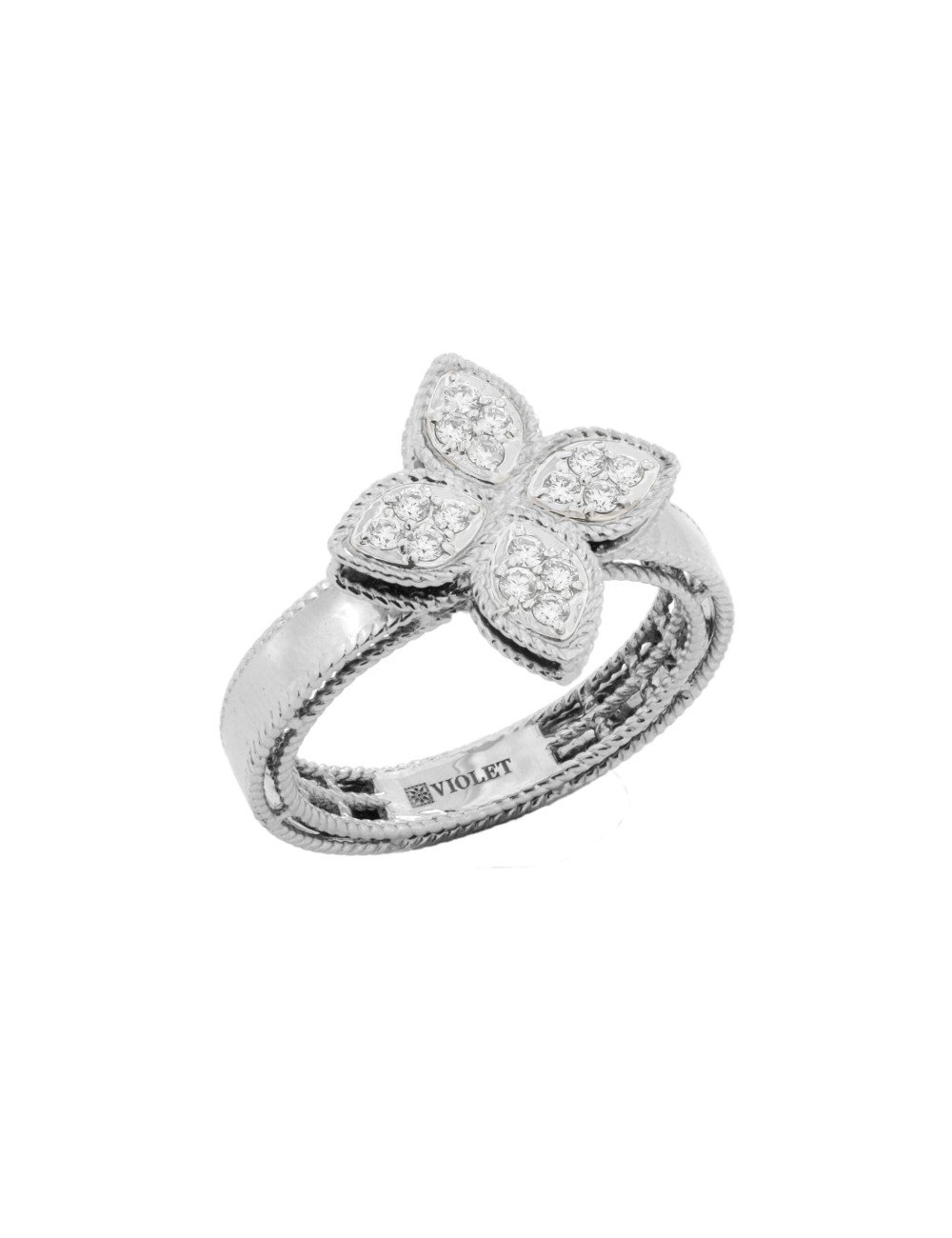 Кольцо из белого золота c бриллиантами