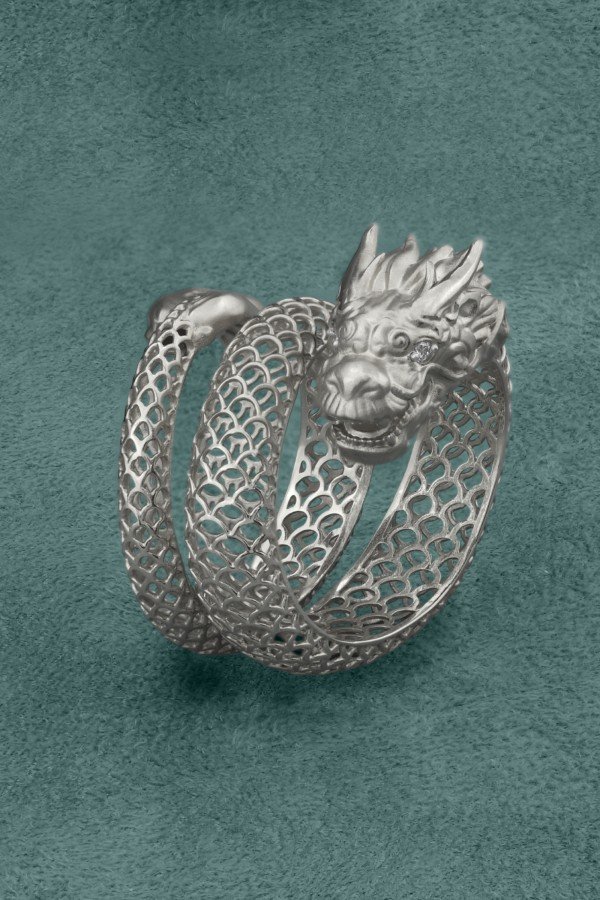 Кольцо из белого золота c бриллиантами