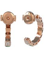 Серьги из золота c бриллиантами и малахитом