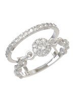 Кольцо из белого золота c бриллиантами