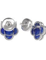 Серьги из белого золота c лазуритом