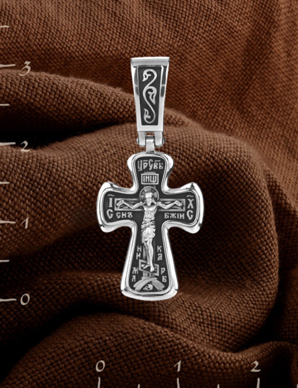 Крест из белого золота