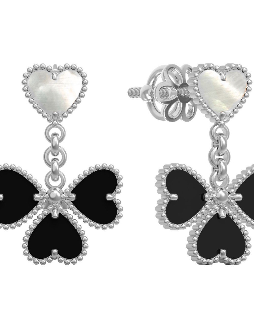 Серьги из белого золота