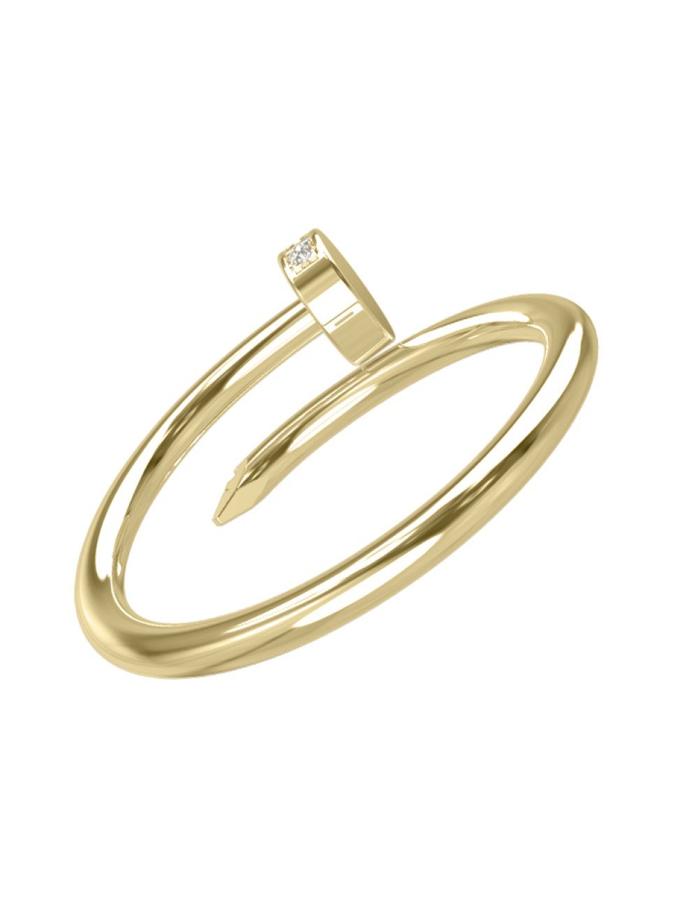 Кольцо из лимонного золота c бриллиантами