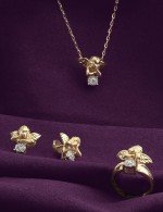 Серьги из лимонного золота c бриллиантами