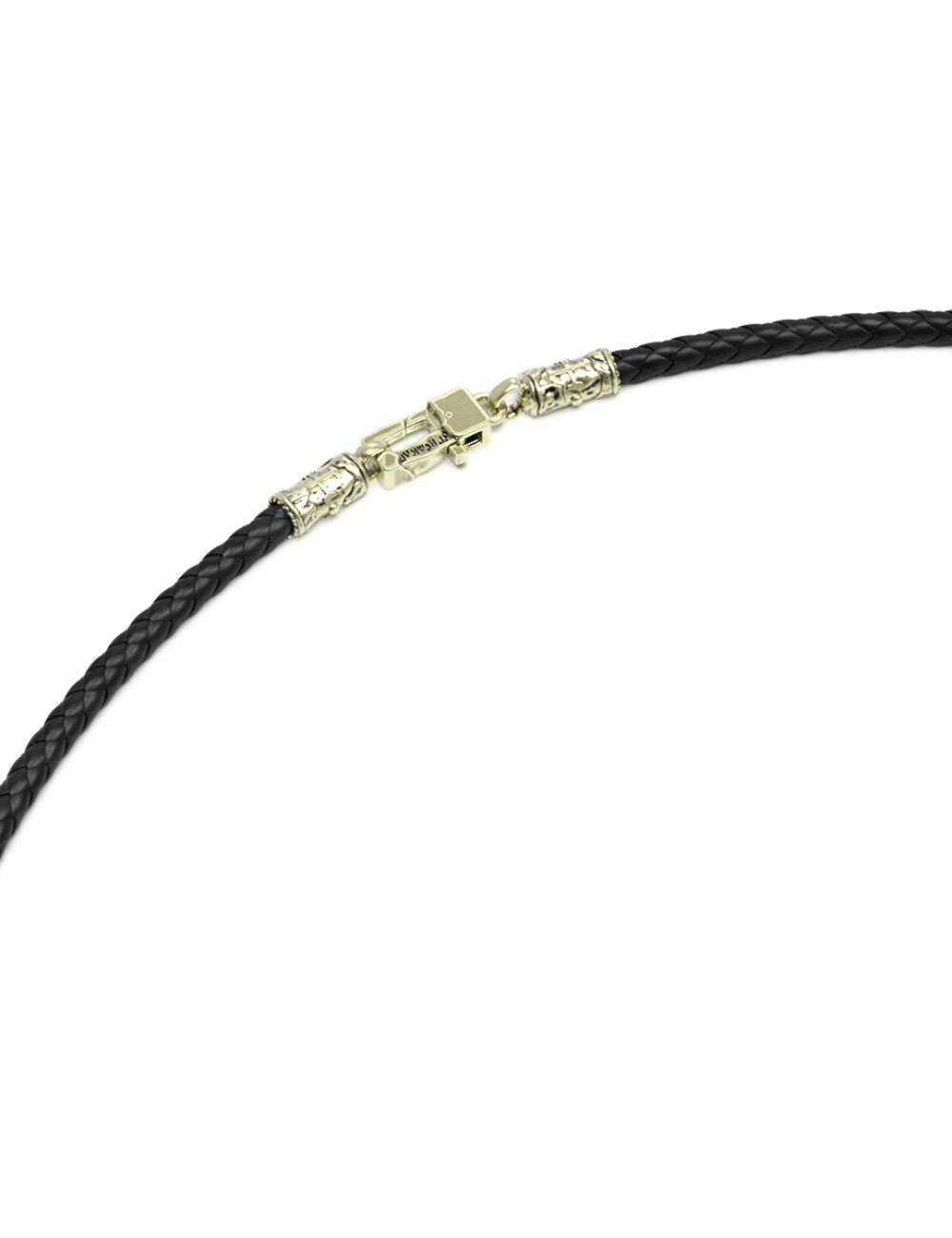 Гайтан из зелёного золота c кожаным шнурком