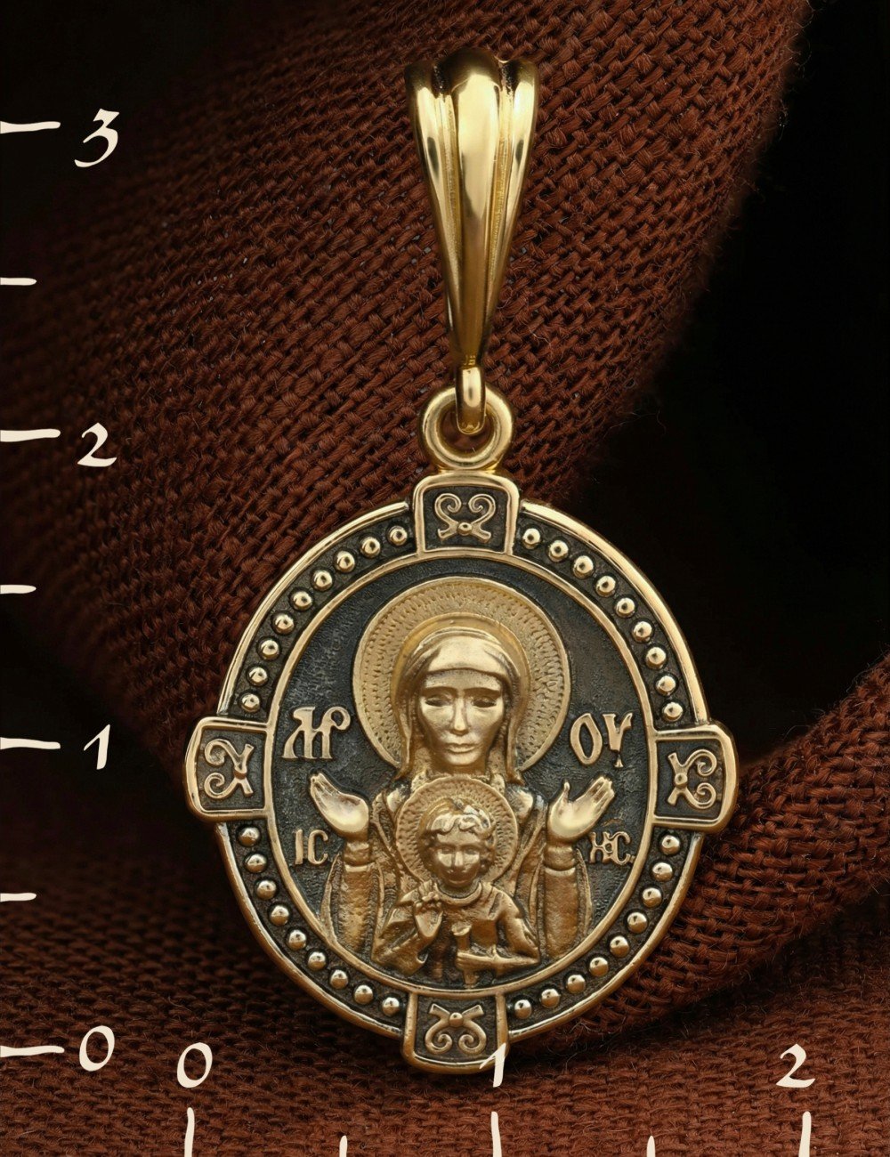 Образок из лимонного золота