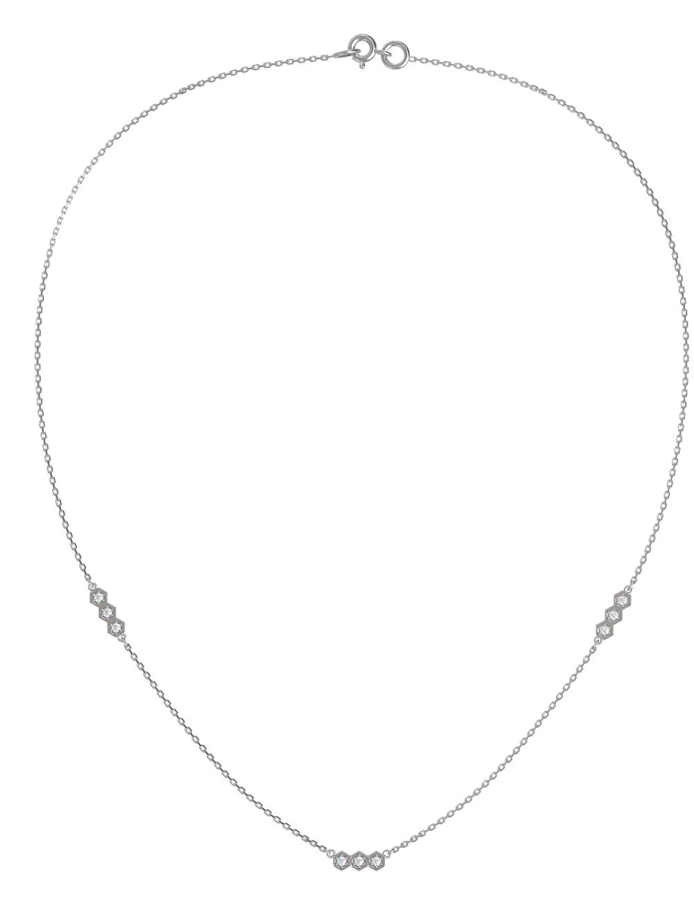 Колье из белого золота c бриллиантами