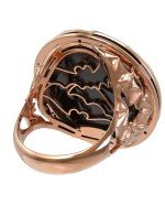 Кольцо из золота c эмалью и ониксом