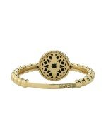 Кольцо из лимонного золота c бриллиантами и малахитом