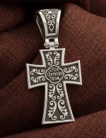 Крест из белого золота
