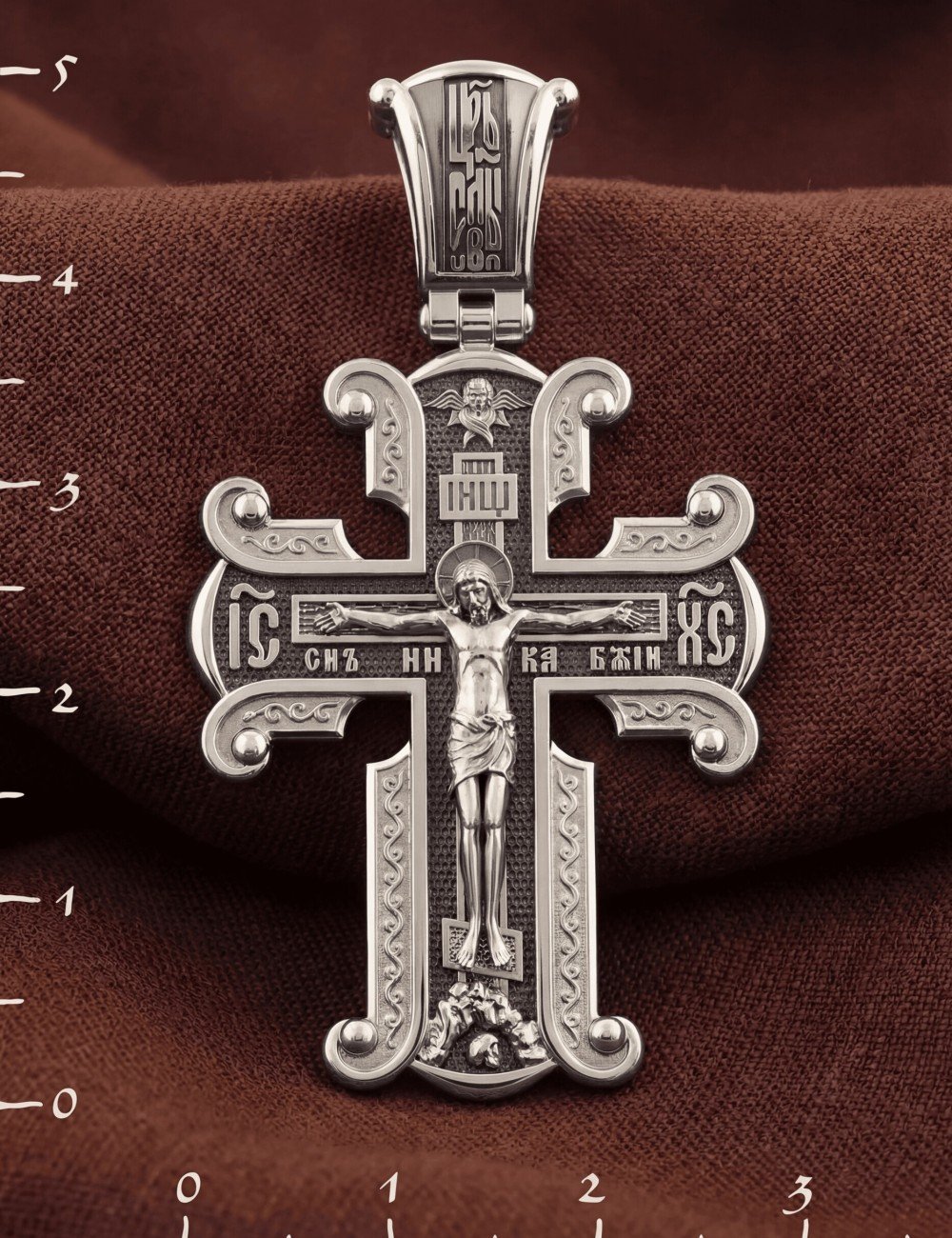 Крест из белого золота