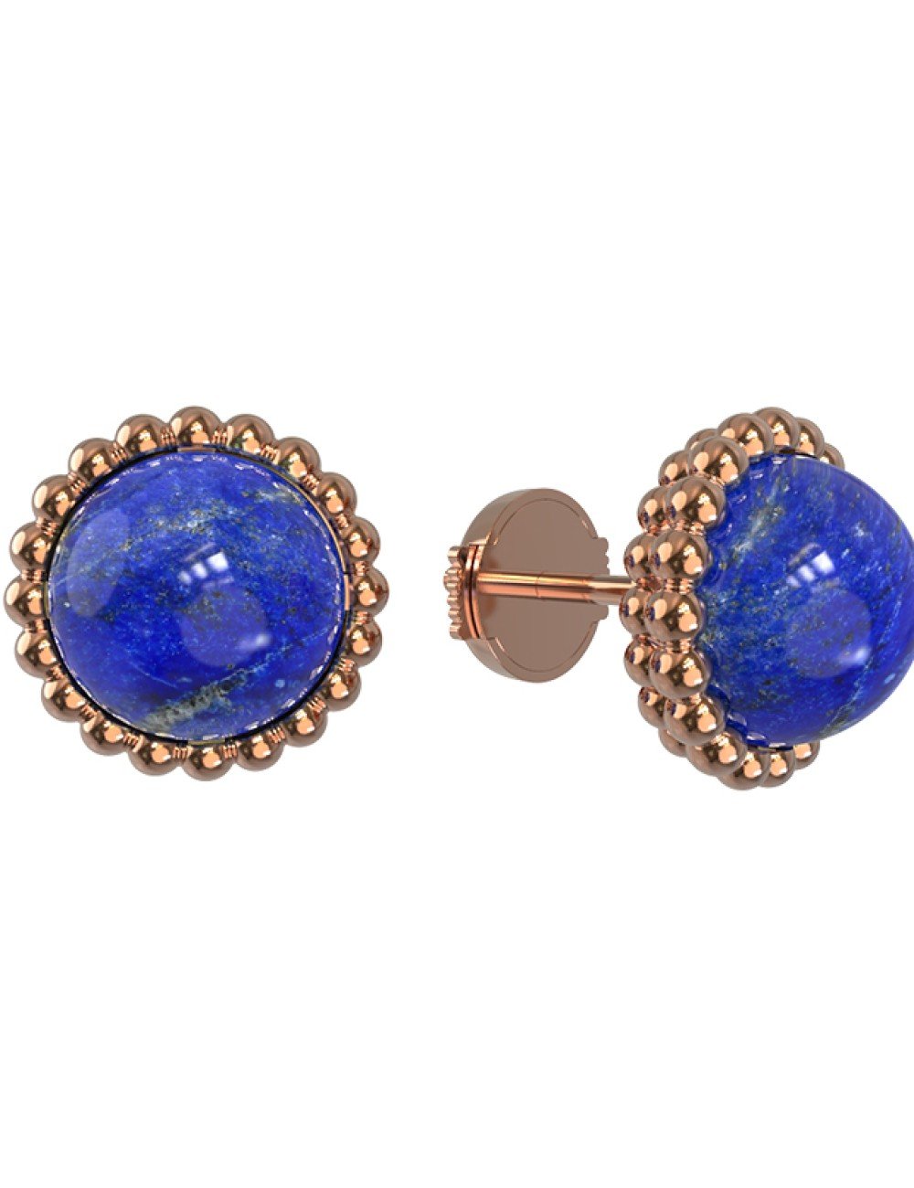 Серьги из золота c лазуритом