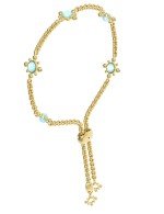 Браслет из лимонного золота c бирюзой