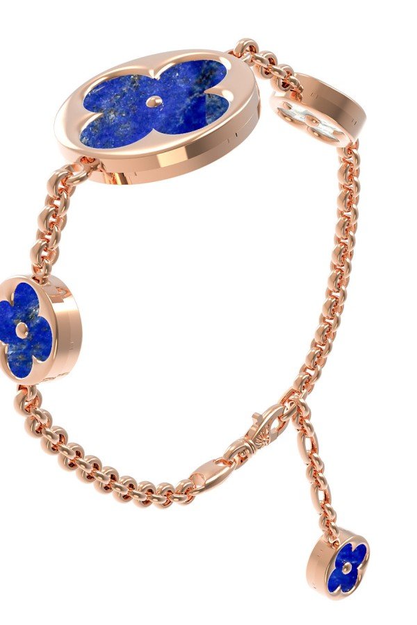 Браслет из золота c лазуритом и перламутром