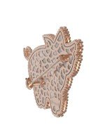 Брошь из золота c эмалью и перламутром