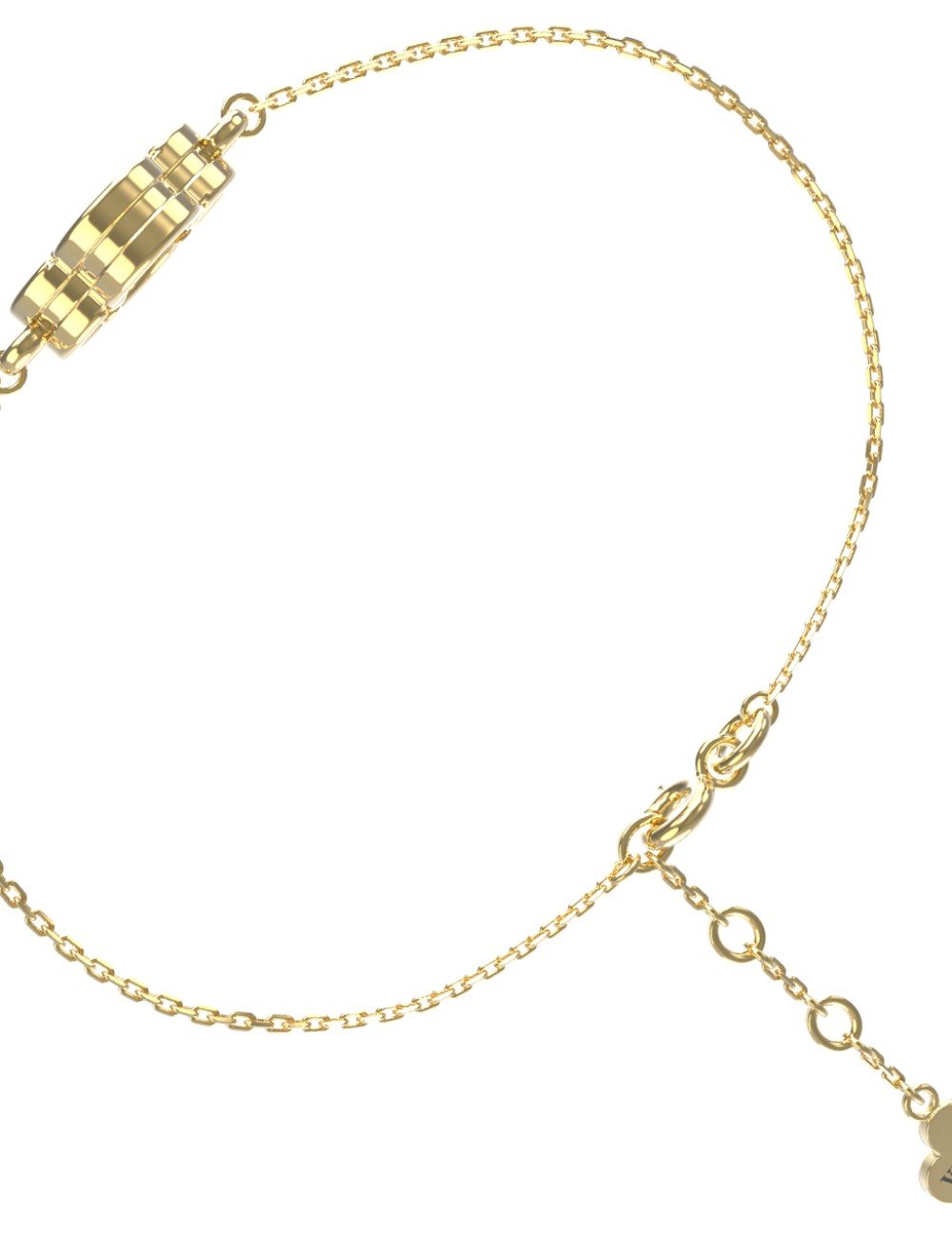 Браслет из лимонного золота c перламутром