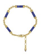 Браслет из лимонного золота c лазуритом