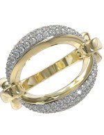 Кольцо из лимонного золота c бриллиантами