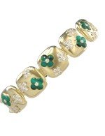 Браслет из лимонного золота c бриллиантами и малахитом