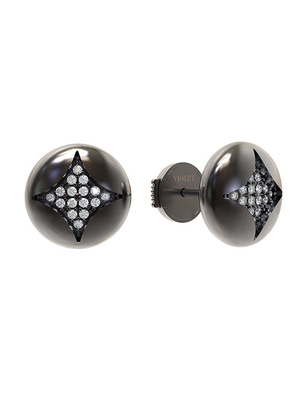 Серьги из белого золота c бриллиантами