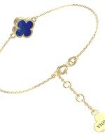 Браслет из лимонного золота c лазуритом