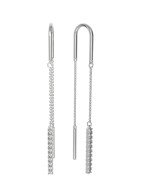 Серьги из белого золота c бриллиантами