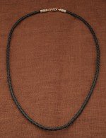 Гайтан из золота c кожаным шнурком