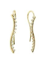 Серьги из лимонного золота c бриллиантами