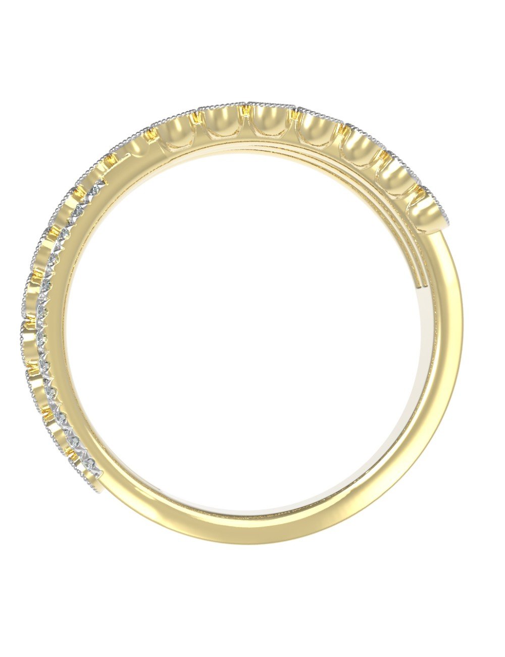 Кольцо из лимонного золота c бриллиантами