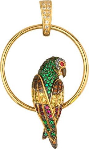 Подвеска из лимонного золота c фианитом