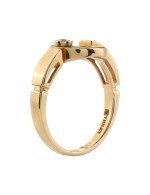 Кольцо из золота c бриллиантами и ониксом