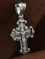 Крест из белого золота