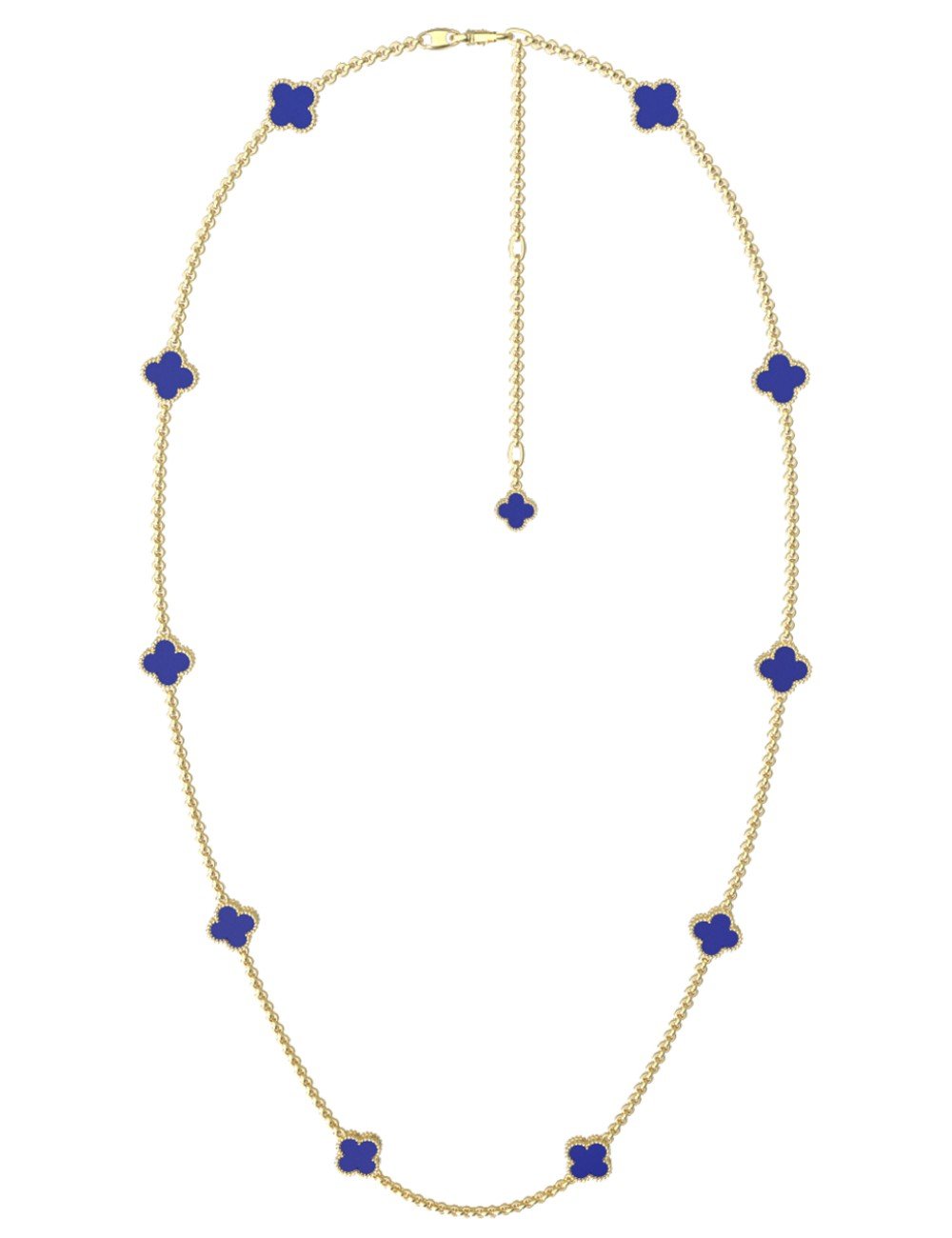 Колье из лимонного золота c лазуритом