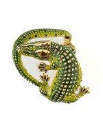 Кольцо из лимонного золота c эмалью