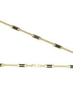 Цепь из лимонного золота c ониксом