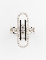 Кольцо из белого золота c бриллиантами