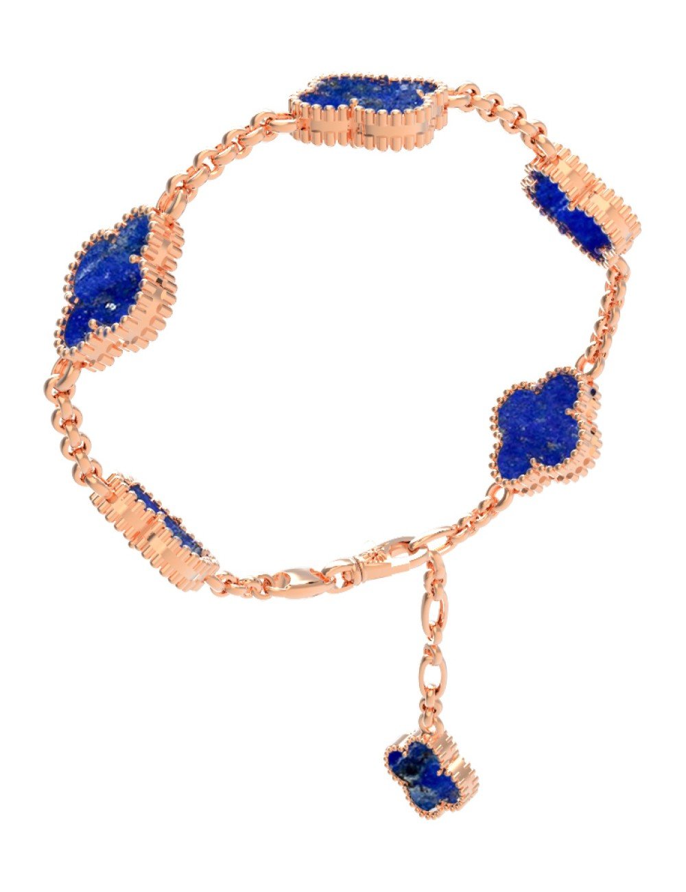 Браслет из лимонного золота c лазуритом