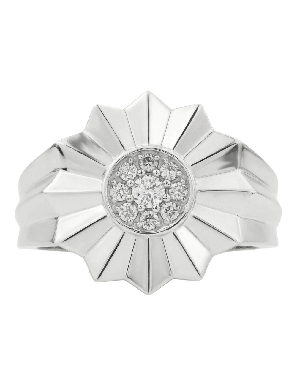 Кольцо из белого золота c бриллиантами